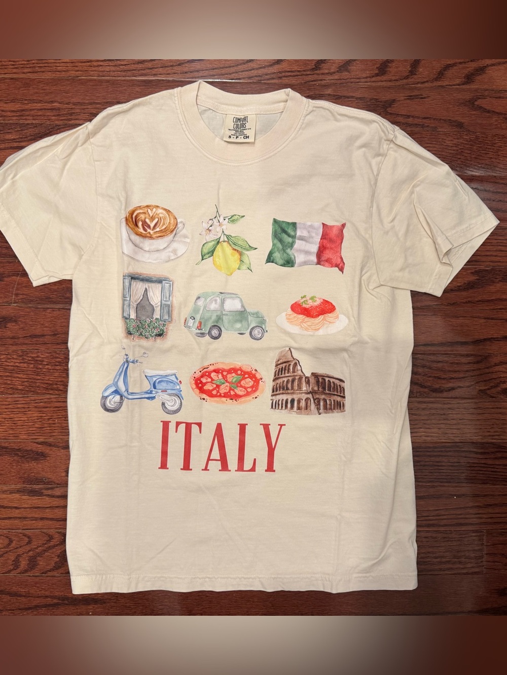 Comfort Colors Cream Italy Graphic Short Sleeve Tee